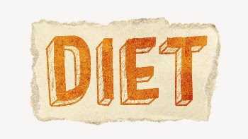 Diet word, torn craft paper | Free PSD - rawpixel