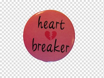 Different Buttons, red heart broken-printed pin transparent background PNG clipart