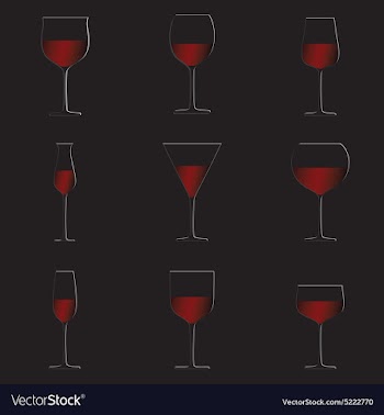 Different glasses of red wine set isolated in vector image