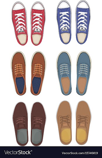  					Different kind of shoes vector image														