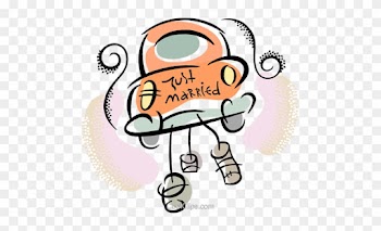 Digi Stamp - Just Married Clipart Png Free