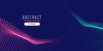 Digital abstract particles background Free Vector