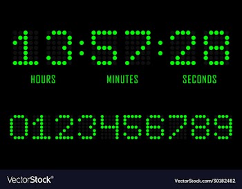 digital alarm clock on white background