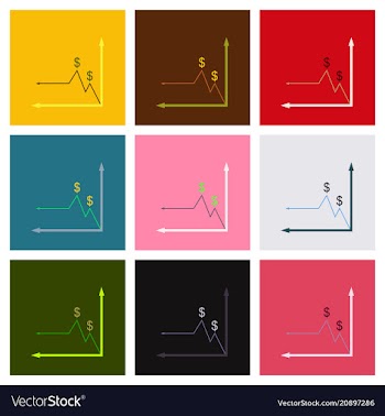 Digital analytics concept data visualization vector image