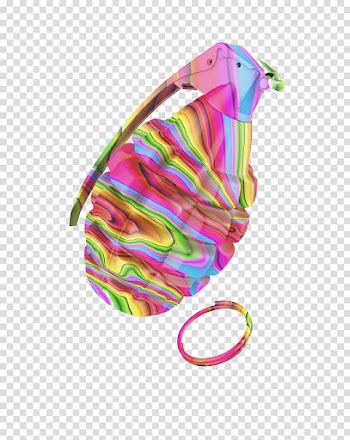 Digital art Digital illustration Illustration, Colorful grenade transparent background PNG clipart