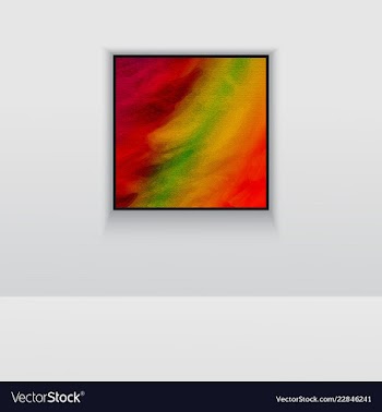 Digital art double picture in color on the wall vector image