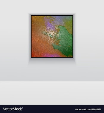 Digital art double picture in color on the wall vector image