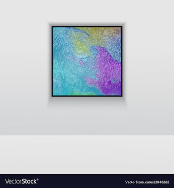 Digital art double picture in color on the wall vector image