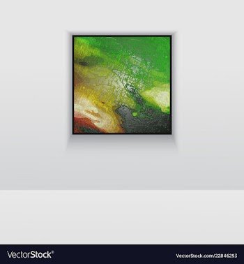 Digital art double picture in color on the wall vector image