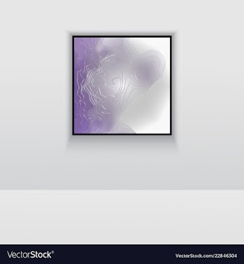 Digital art double picture in color on the wall vector image