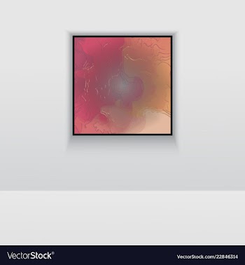 Digital art double picture in color on the wall vector image