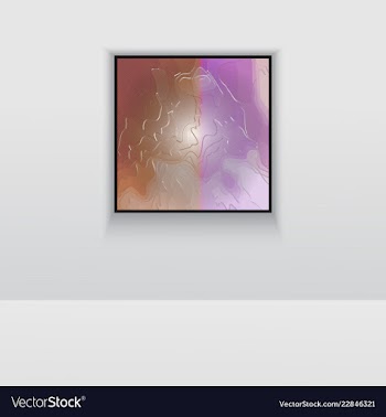 Digital art double picture in color on the wall vector image