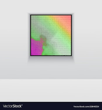 Digital art double picture in color on the wall vector image