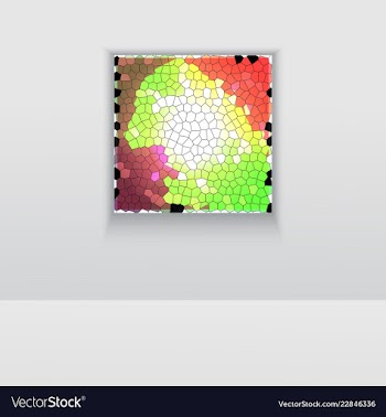 Digital art double picture in color on the wall vector image
