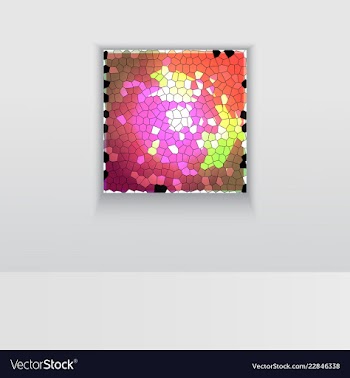 Digital art double picture in color on the wall vector image
