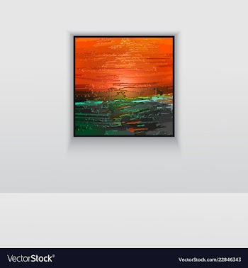 Digital art double picture in color on the wall vector image