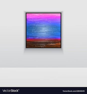 Digital art double picture in color on the wall vector image
