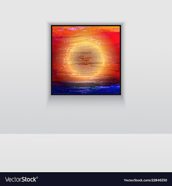 Digital art double picture in color on the wall vector image