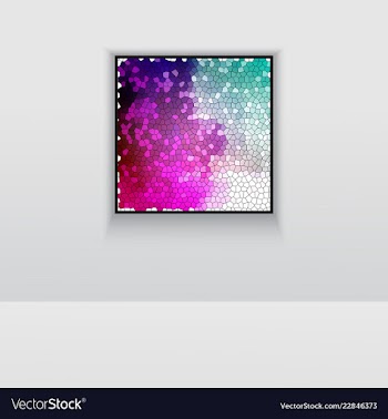 Digital art double picture in color on the wall vector image