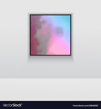 Digital art double picture in color on the wall vector image