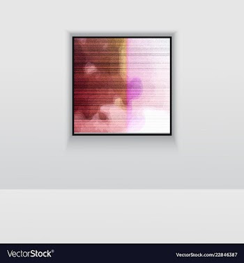 Digital art double picture in color on the wall vector image