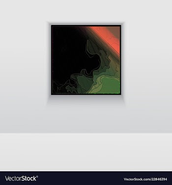 Digital art double picture in color on the wall vector image