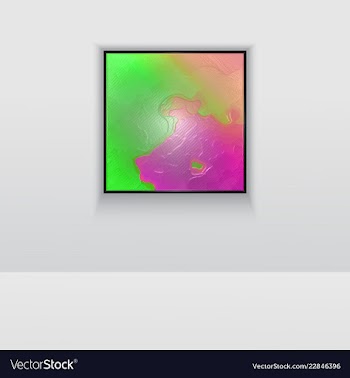 Digital art double picture in color on the wall vector image