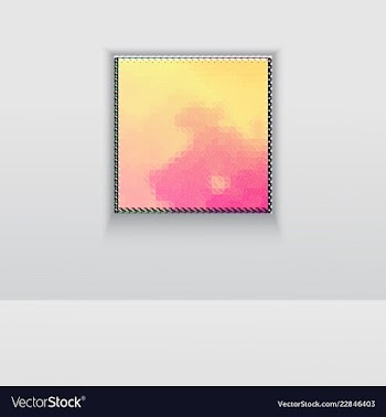 Digital art double picture in color on the wall vector image