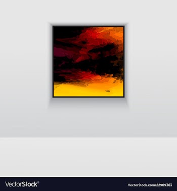 Digital art double picture in color on the wall vector image