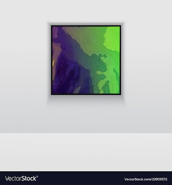 Digital art double picture in color on the wall vector image