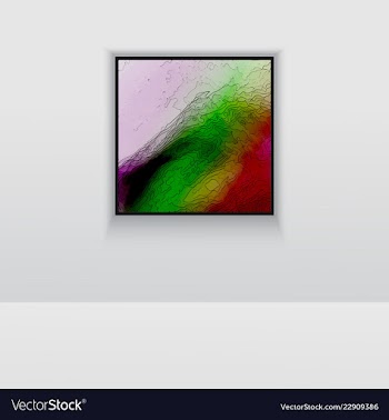 Digital art double picture in color on the wall vector image