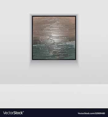 Digital art double picture in color on the wall vector image