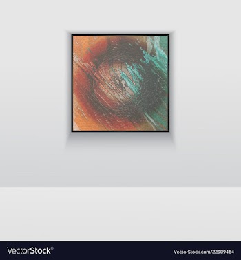 Digital art double picture in color on the wall vector image