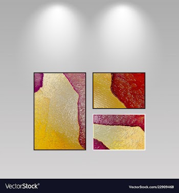Digital art double picture in color on the wall vector image