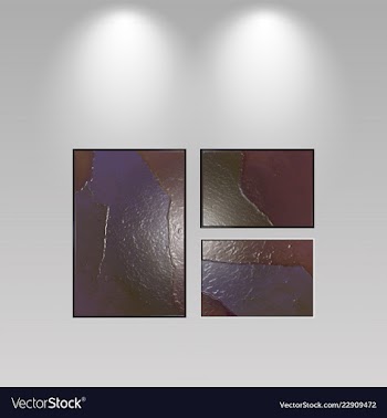 Digital art double picture in color on the wall vector image
