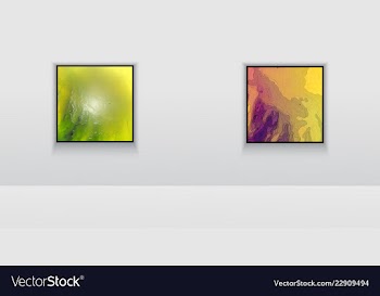 Digital art double picture in color on the wall vector image
