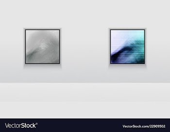 Digital art double picture in color on the wall vector image