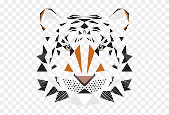 Digital Art - Geometric Tiger Png