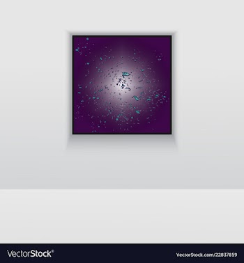 Digital art picture color on the wall in web vector image
