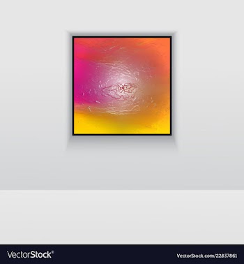 Digital art picture color on the wall in web vector image