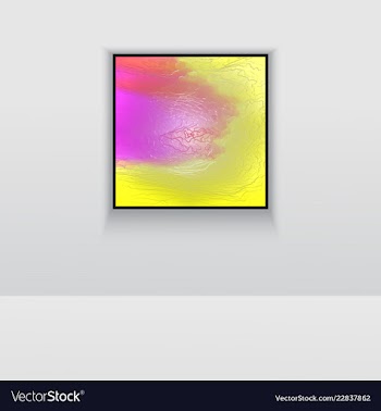Digital art picture color on the wall in web vector image