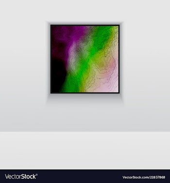 Digital art picture color on the wall in web vector image