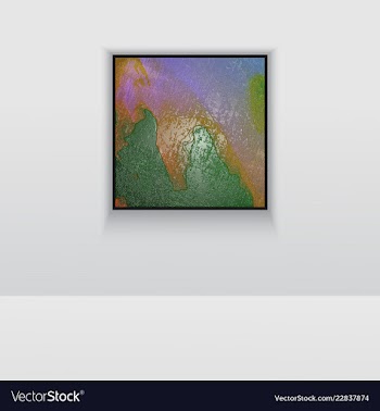 Digital art picture color on the wall in web vector image