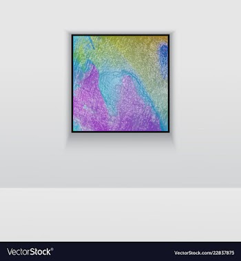 Digital art picture color on the wall in web vector image