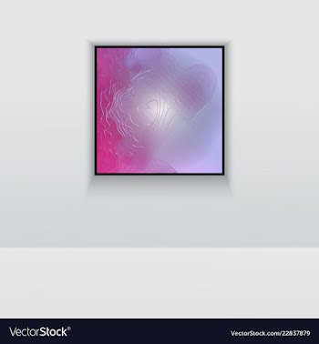 Digital art picture color on the wall in web vector image