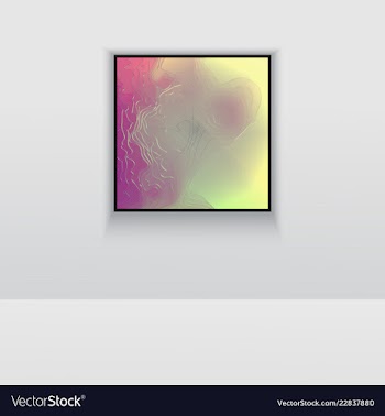 Digital art picture color on the wall in web vector image