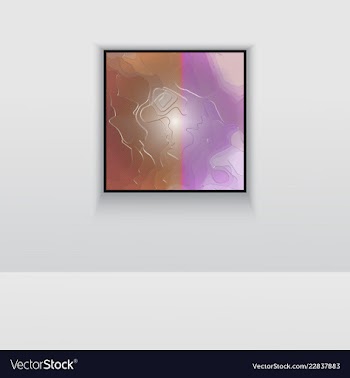 Digital art picture color on the wall in web vector image