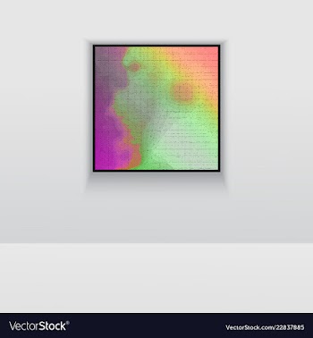 Digital art picture color on the wall in web vector image