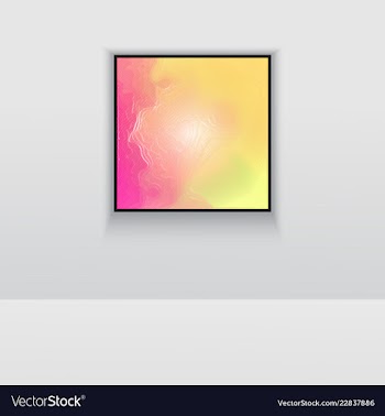 Digital art picture color on the wall in web vector image