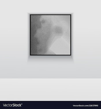 Digital art picture color on the wall in web vector image